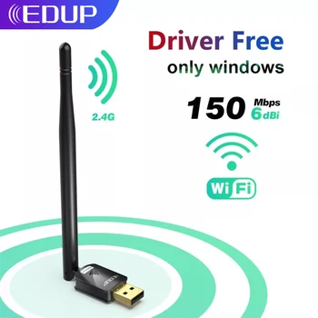 EDUP WiFi Adapter USB-A 150Mbps Antenna Vezető-Ingyenes Vezeték nélküli Hálózat Vevő WIN PC Asztali Laptop Automatikusan Telepíteni
