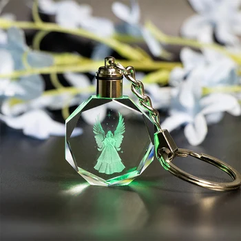 LED Lámpa Kristály Angyal Kulcstartó Kreatív Autós kulcstartó Divat Ajándék Boyfrind Jelen Medál Emlék a Barátnője