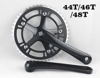 Kerékpár Hajtókar Szett Fix Felszerelés 44T 46T 48T Kerékpár Alumínium Chainwheel Alufelni Hajtókar Szett Fogaskerék Hajtóművel Magas Minőség