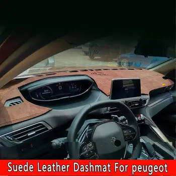 A Peugeot 3008 5008 3008GT GT 2016~2021 2022 Mk2 Velúr Bőr Dashmat Műszerfal Fedezze Pad Műszerfalra Mat Autó-stílus Tartozékok