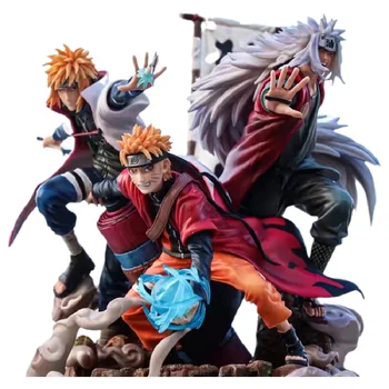 Naruto Anime Figuregk a Bilincset Fatalizmus Négy Generáció Namikaze Minato Jiraiya Naruto 41cmoversized Pvc Szobor Modell Dekoráció