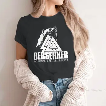 Berserker Divat TShirts Valknut Nő 4XL Harajuku Tiszta Pamut Streetwear Póló O Nyak Nagy Méret
