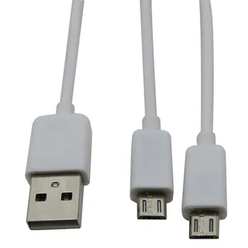 20cm USB Férfi Kettős 2X Micro Férfi Plug Adatok Töltő Szinkronizáló Hatalom Y Kábel Ingyenes shippingnew