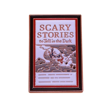 Ijesztő történeteket elmondani a sötét zománc pin Alvin Schwartz Retro könyv jelvény 80-as 90-es évek Pin-Nosztalgia
