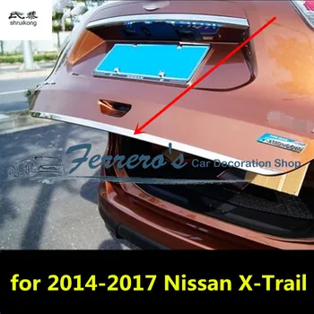 1DB Autó Stílus, a 2014-2018 Nissan X-Trail T32 Rozsdamentes Acél Hátsó Csomagtartó Védelem Dekoráció Flitterekkel