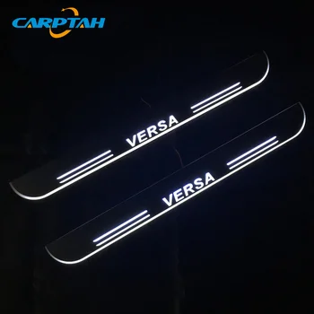 CARPTAH Trim Pedálos Autó Külső Részek LED Ajtó Küszöb Papucs Lemez Út Dinamikus Streamer fény Nissan Versa 2015 - 2017 2018