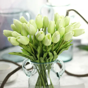 10 Db Tulipán Mesterséges Virágok, Esküvői Dekoráció Hamis Virág Igazi Kapcsolatot Mesterséges Csokor Otthon Kert Dekoráció