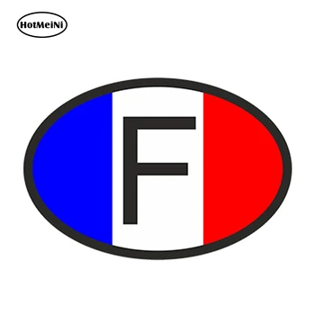 HotMeiNi 13cm x 9.1 cm-es Autó Stílus F Franciaország Ország Kód Ovális francia Zászló, Autó Matrica Sisak Matrica Vízálló Tartozékok