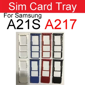 A Samsung A21S A217F A217M A217N SIM-Kártya Tálca Adapterrel Dual Egyes Sim-Kártya Nano SIM-Kártya-tartó cserealkatrészek