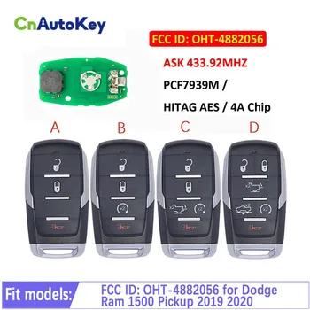 CN087037 OHT-4882056 3/4/5/6B Okos Prox Távoli Kulcs PCF7939M / HITAG AES / 4A Chip Dodge Ram 1500 Pickup 2019 2020