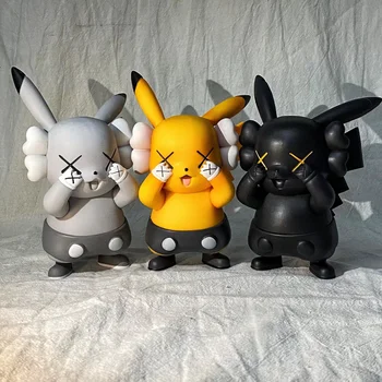 3 Stílus 14 cm Pokemon Pikachu KAWS Közös Nevét, Játékok, Hobbi Anime figurát Modell Babák, Játékok Gyerekeknek, Ajándék