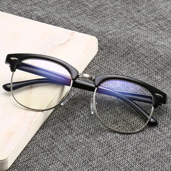 2021 Kék Fény Blokkoló Szemüveges Férfi Fém Keret Számítógépes Szemüveg Kerek Szemüvege Nők Optikai Szemüvegek Szemüveg