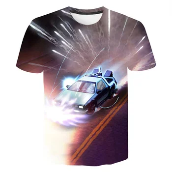 2020 Newst T-shirt Férfiak, Nők, Gyerekek, Vissza A Jövőbe T-shirt Marty & A Fúziós energiával Jövő Autó 3D Nyomtatott Maximum Király Tees