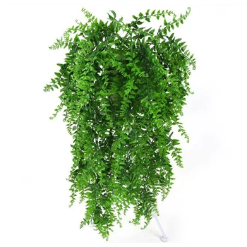 2DB Mesterséges Növény Szőlő Zöld Borostyán Levél Falra Szimuláció Rattan Levelek, Ágak Haza Esküvői Dekoráció Növény-Őszi