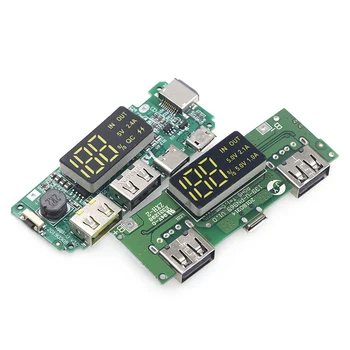 A lítium Akkumulátor Töltő Board LED Dual USB 5V-os, 2.4 Mikro/C-Típusú USB-Mobile Power Bank 18650 Töltés Modul Áramkör Védelem