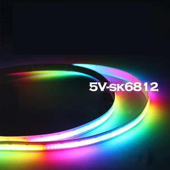 Új COB színes Szalag DC5V RGB Rugalmas Okos Álom Színes mágikus Digitális Ugyanaz, mint 10mm 332LED/M （SK6812 Címezhető） LED Szalag