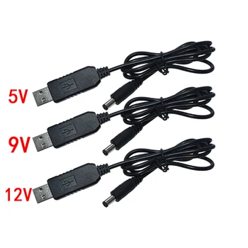 USB-power boost vonal DC 5V DC 9V / 12V Lépés Modul USB Átalakító Adapter Kábel-2.1x5.5mm Csatlakozó