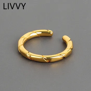 LIVVY Ezüst Színű Egyszerű Geometriai Gyűrűk Sodrott Szál Hullámos Egyszerű, Klasszikus, Kézzel készített Ékszerek, Kiegészítők Ajándék