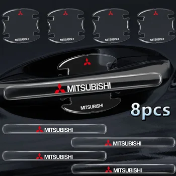 8db ajtókilincsen Anti-Collision Matrica A Mitsubishis lancer Outlander ASX Lancer EX Pajero L200 EVO Autó Tartozékok Áruk