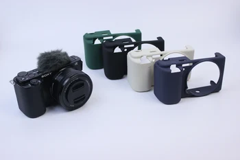 Szép Puha Szilikon Gumi Kamera Védő Szervezet tok Bőr táska Sony ZV-E10 ZVE10