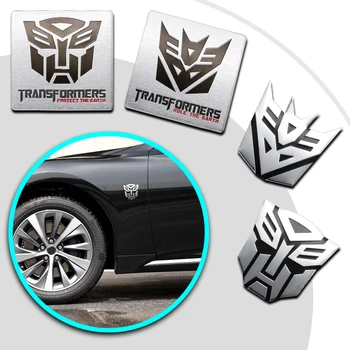 Autó Stílus 3D Alumínium Matricák Autobotok Transformers Jelvény Jelkép Test Farok Kreativitás Matrica Király Auto Dekorációs Kiegészítők