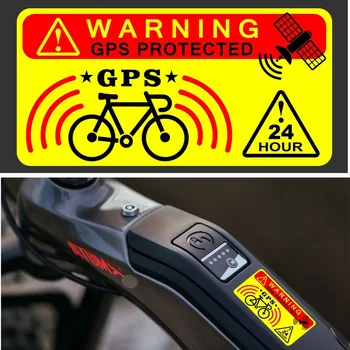 30mm*60mm 3PCs GPS Nyomkövető Figyelmeztető Matricák Alá Kerékpár, Bicikli Lopás Megelőzésére Biztonsági