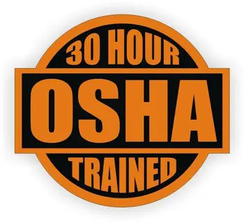 OSHA 30 Óra Képzett, Kemény Kalap Matrica Sisak Vinyl Matrica Címke Tanúsított USA-ban