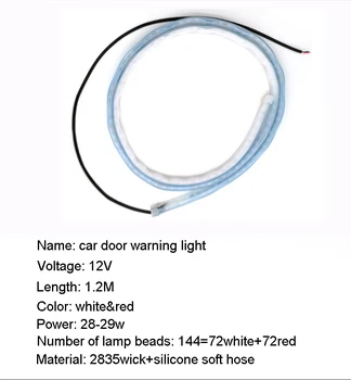 12V 120cm LED Nyitó Figyelmeztető LED Környezeti Lámpa Csík a Dodge Caliber Ram 1500 Karaván Utazás X5 Stratus Nitro Neon Durango