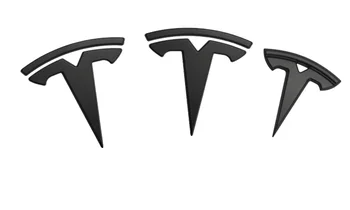 3PCS/Set Kormánykerék/ Első Csomagtartóban / Hátsó Csomagtartó Logó Matrica Autó Logó Fedezze ABS Szénszálas Matrica A Tesla Model 3/Y