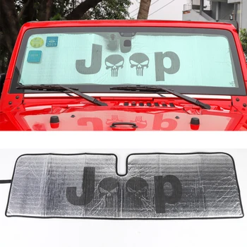 YCCPAUTO 1db Automata Elülső Szélvédőn, Napernyő, A Jeep Wrangler JK Tartozékok 2007-2017 Kocsi ablakán Napenergia UV Sugarak ellen Védő