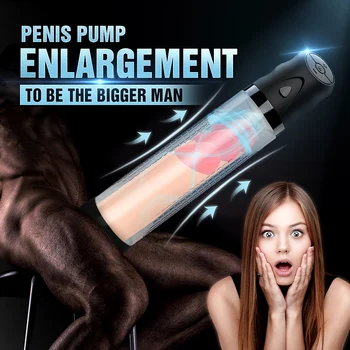 Elektromos Pénisz Pumpa Szexuális Játékszerek Férfiaknak Férfi Maszturbátor Pénisz Bővítés Enhancer Extender Pénisz Vákuum Szivattyú Dick Masszírozó Gyűrű