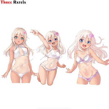 Három Ratels D380 Aranyos Anime Lány Matricák Ro 500 Kantai Gyűjtemény Fal&Wc Tükör Dekor Matricák Vízálló Prope