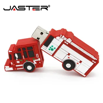 JASTER pendrive tűzoltóautó usb flash meghajtó pendrive autó, játék u lemez 4 GB 8 GB 16 GB 32 gb-os flash memória botok