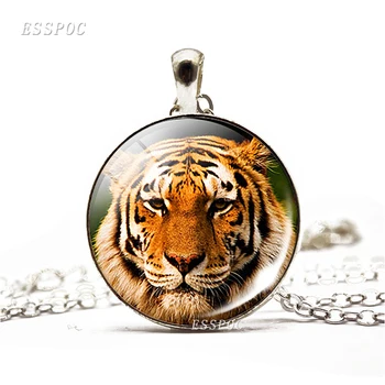 Tigris Üveg Medál Többszínű Állat A Tigris Art Kép, Nyaklánc, Férfi Ékszer, Hogy Apa A Férfiak Ajándékok Érte