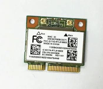 Nagykereskedelmi Új Ralink RTL8188EE Fél Mini PCI-E, Vezeték nélküli hálózati kártya Lenovo Thinkpad E145 E445 E545 H530 FRU:04W3808