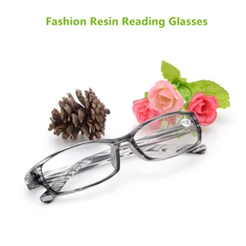 Olvasó Szemüveg Átlátszó PC Csíkos keret Szemüveg 2.5 3.0 Gyanta Lencse Olvasás Üveg Férfiak Nők