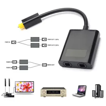 Optikai Digitális Audio Kábel Elosztó Adapter 2 Módon SPDIF Toslink 1 2 Hub