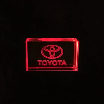 Toyota kristal + metalen USB flash meghajtó pendrive 4GB 8GB 16GB 32GB 64GB 128GB Externe Opslag Egyedi Logó memory stick Ajándék