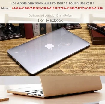 Kristály Laptop Kemény tok Fedelét Apple Macbook Air Pro Retina/nélkül Érjen Bár 11 12 13 15 inchs A1932/1989/A1990/A1466