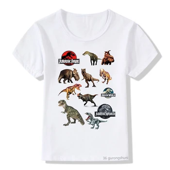 2021 Új Vicces Jurassic Park Póló Dinoszaurusz Grafikus Nyomtatott Lányok, Fiúk Póló Vintage Gyerek Ruha Rövid Ujjú T-Shirt