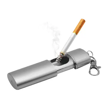 A környezetbarát Mini Hamutartó Cink Ötvözet Bélés Cigaretta Hamu Zárva tartó kulcstartó Zseb hamutartó Kültéri Dohányzó Eszköz