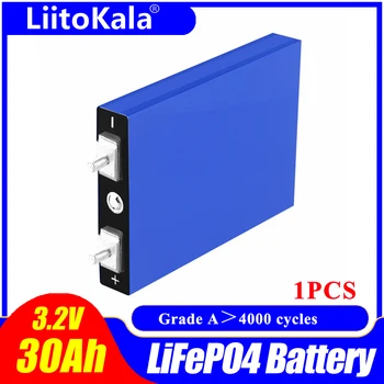 LiitoKala 3.2 V 30Ah Lifepo4 Akkumulátor 4S 12,8 V Akkumulátor Lítium-Vas-Foszfát Akkumulátor Csomag, Solar Motorkerékpár Elektromos Jármű
