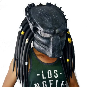 A film alien vs predator Cosplay Maszk Halloween Jelmez Kiegészítők, kellékek ragadozó latex maszk