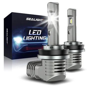 SEALIGHT S2 LED Fényszóró H11 2db 9006 HB3 9005 HB2 H8 H9 H16 6000K 15000Lm 50W 12V Autó Lámpa Helyére Izzó H11 LED Fényszóró