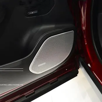 A Jaguar F-Tempót f üteme 2016 Autó Stílus Chrome Kiegészítők Alumínium Ötvözet Autó Ajtó Hangszóró-Fedezze Trim Matrica, 4db/készlet