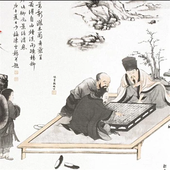 beibehang Új Kínai stílusú ősi stílus klasszikus Zen tájkép festmény tea szoba, nappali, TV háttér tapéta