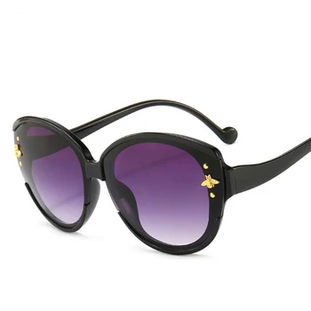 2020 Luxus macska szeme Méh Napszemüveg Nők Férfiak Retro Márka tervezője Keret Túlméretezett napszemüvegek Női Grandient Árnyalatok Oculos
