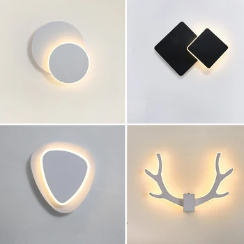 Modellezés Fali lámpa Kreatív Északi Nappali Háttér fal Hálószoba Éjjeli Lámpa, Modern, Minimalista Folyosó Fürdőszoba LED Lámpa