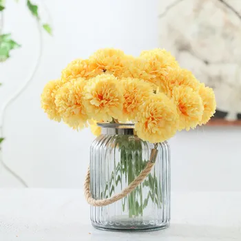 5 Fej Daisy művirágok Selyem Krizantém Hamis Virág Esküvő Haza Party Dekoráció Őszi Dekoráció Kis Virág