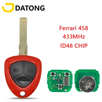 Datong Autó Távirányító Gombot A Ferrari 458 433.92 KÉRNI Mhz 48 Chip 3 Gomb Auto Okos Távirányító Vágatlan Kocsi Kulcsot Logó